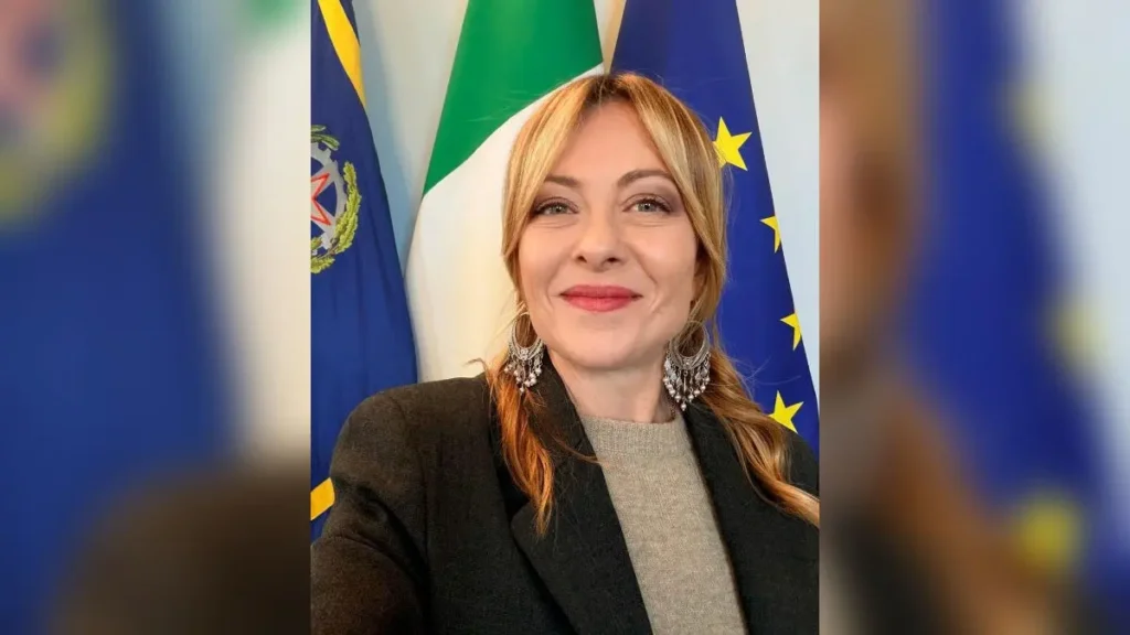 Giorgia Meloni wearing jhumka earrings in viral selfie with bold statement