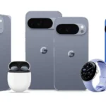 Google Pixel 10 Series AI smartphone with futuristic camera design