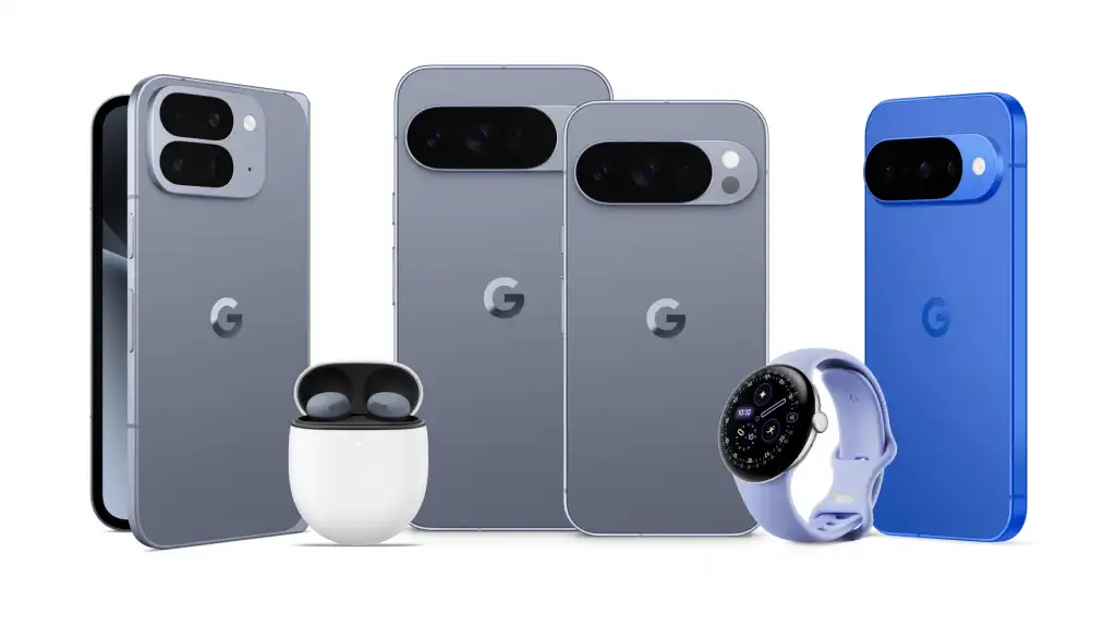 Google Pixel 10 Series AI smartphone with futuristic camera design