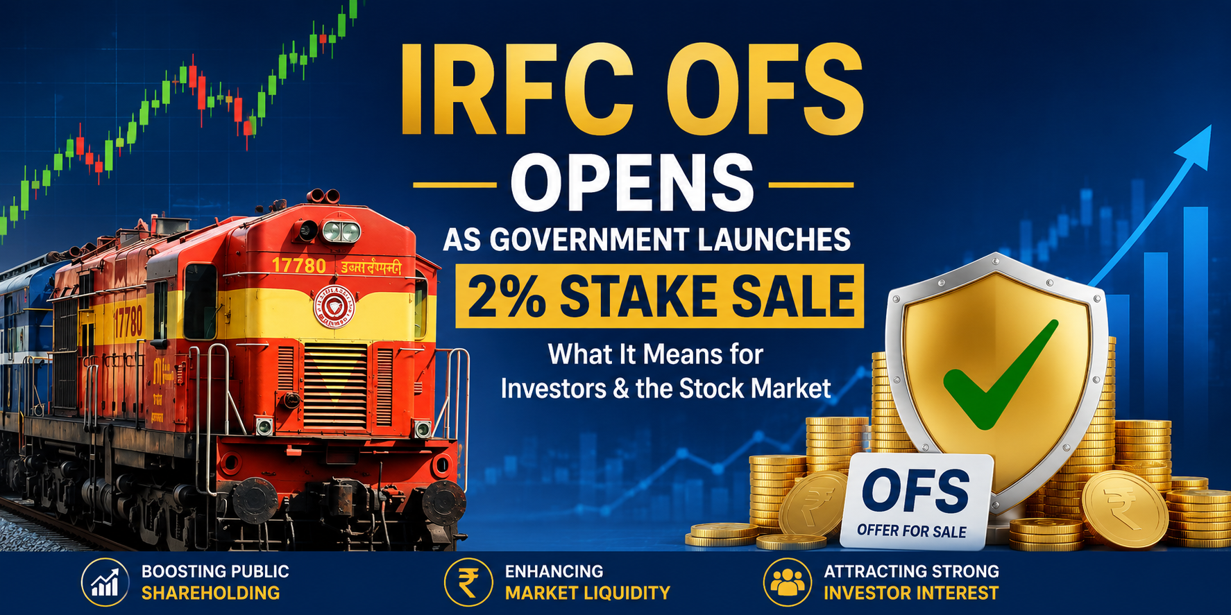IRFC Share Sale 2026: Government opens for investors 2% OFS in IRCTC shares.